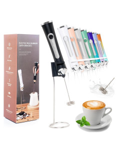 Batidora de Leche Eléctrica Dejaf A-01, 3 Velocidades, Negro