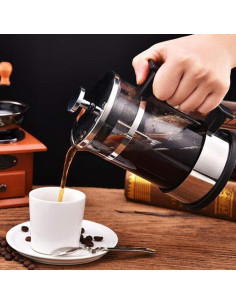 Cafetera Prensa Francesa Acero Inoxidable TOPINCN 28x18.3 cm 2