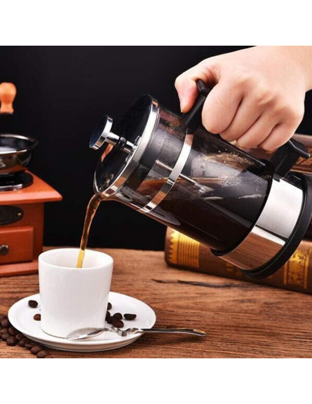 Cafetera Prensa Francesa Acero Inoxidable TOPINCN 28x18.3 cm