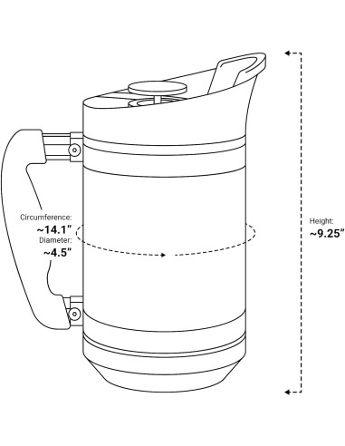 Prensa de Café BruTrek BaseCamp 0.95 L Acero Inoxidable