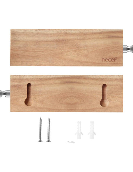 Barra Magnética para Cuchillos Hecef 15 cm Madera Acacia