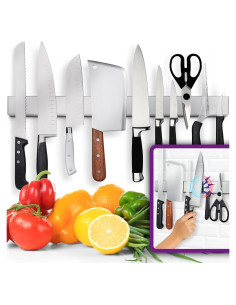 Soporte Magnético para Cuchillos HMmagnets 61 cm Acero Inoxidable