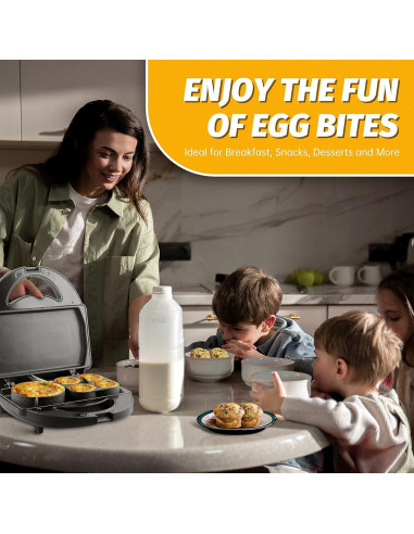 Hacedor de Bocados de Huevo FineMade 900W con Moldes de Silicona