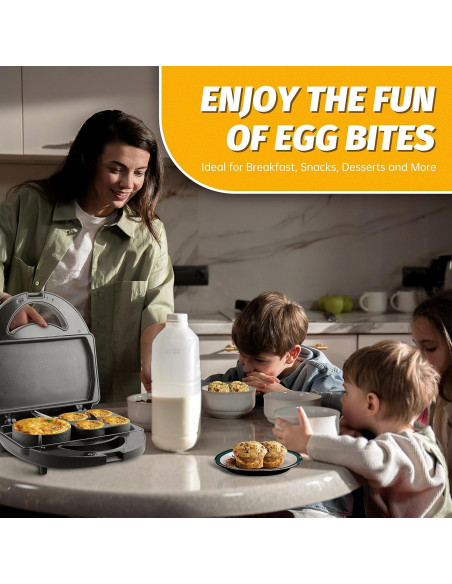 Hacedor de Bocados de Huevo FineMade 900W con Moldes de Silicona
