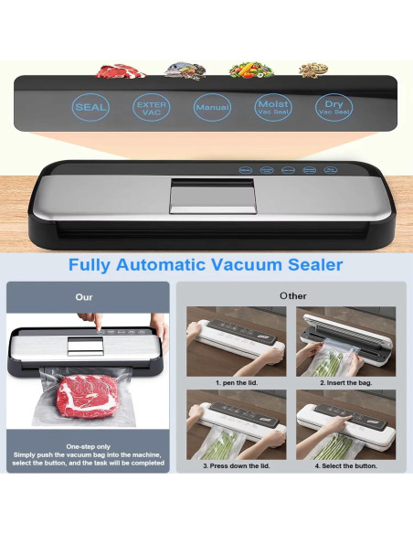 Máquina de Sellado al Vacío TEZILON AP-18 Automática 125W