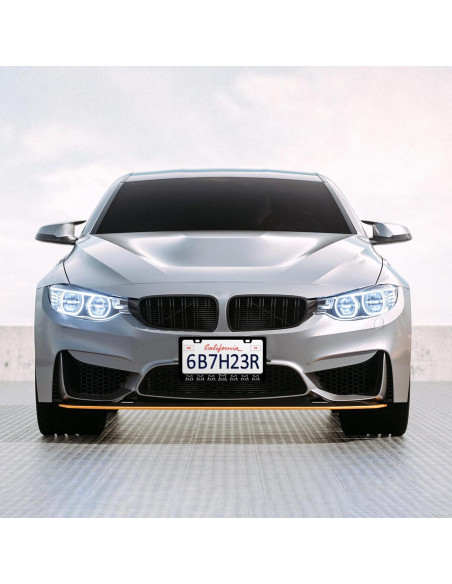 Marco de Placa de Licencia Gato Negro HOWKWAWY Acero Inoxidable