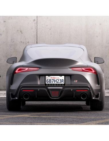 Marco de Placa de Licencia Gato Negro HOWKWAWY Acero Inoxidable