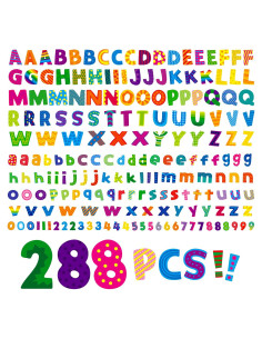 Conjunto de Letras y Números SpriteGru 288 Piezas Colorido