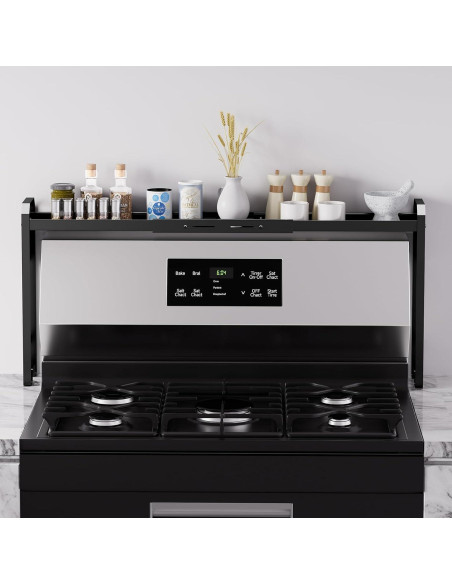 Estante de Especias WOCHUANGSI Negro Expandible 69.2-82.7 cm