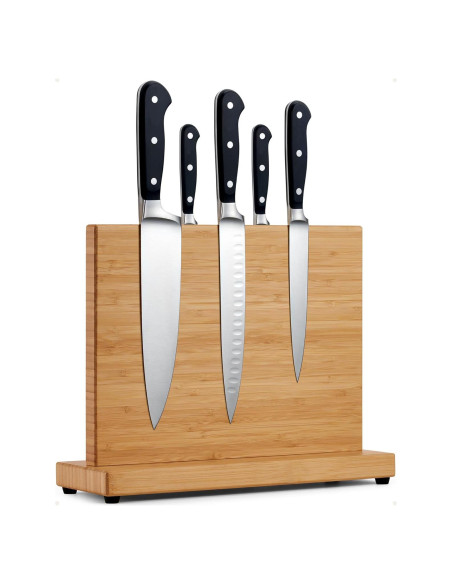 Bloque Magnético para Cuchillos LARHN de Madera 32x26 cm