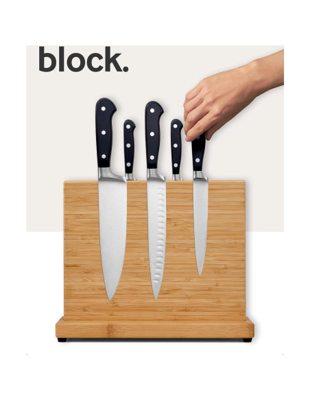 Bloque Magnético para Cuchillos LARHN de Madera 32x26 cm