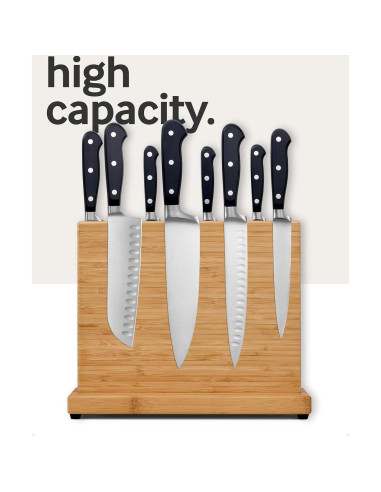 Bloque Magnético para Cuchillos LARHN de Madera 32x26 cm