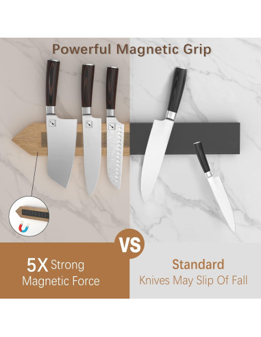 Soporte Magnético para Cuchillos imarku 40.64 cm Acacia Natural