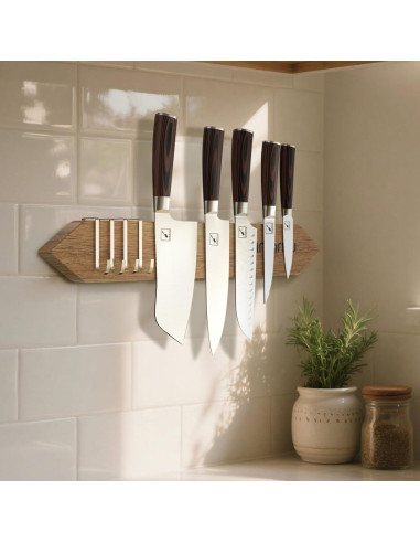 Soporte Magnético para Cuchillos imarku 40.64 cm Acacia Natural