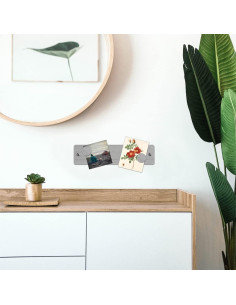 Tablero de Anuncios Magnético Tres por Tres Acero Inoxidable 30.5x7.6 cm 2