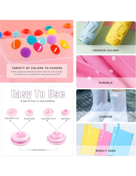 Kit de Broches de Costura Swpeet Rosa con 300 Conjuntos