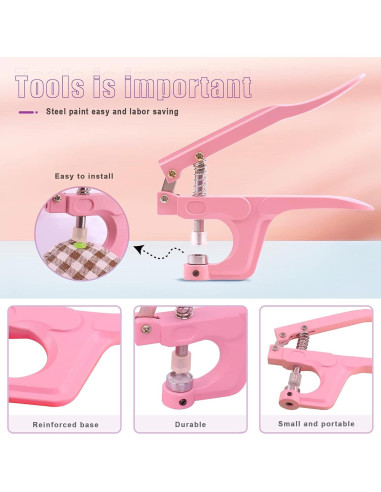 Kit de Broches de Costura Swpeet Rosa con 300 Conjuntos