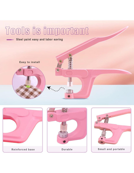 Kit de Broches de Costura Swpeet Rosa con 300 Conjuntos