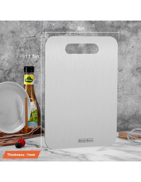 Tabla de Cortar Stron-Dura Acero Inoxidable 29.2x20.3 cm