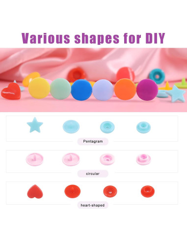 Kit de Broches de Costura Swpeet Rosa con 300 Conjuntos