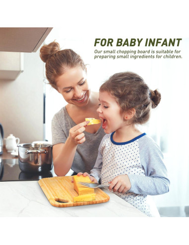 2 Tablas de Cortar Mini de Bambú Socisen 21.8x15.2cm Ecológicas