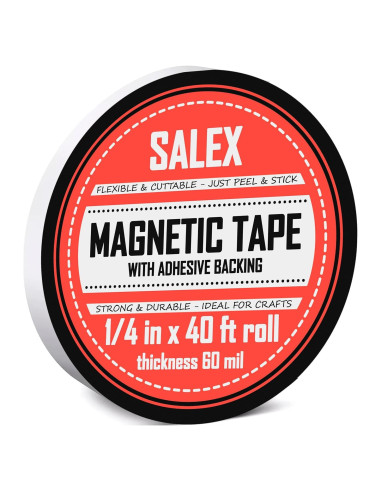 Cinta Magnética Autoadhesiva SALEX 6.35 mm x 12.19 m