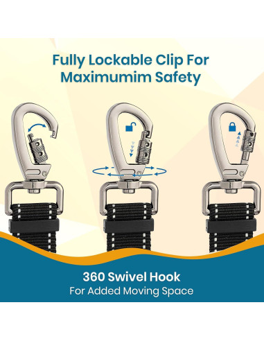 Cinturones de Seguridad para Perros PAWBEE - 2 Paquetes Ajustables