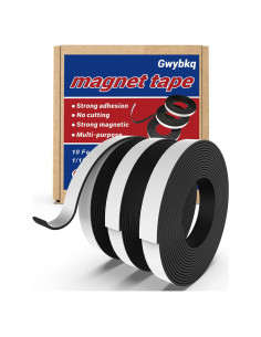Cinta Magnética Adhesiva Gwybkq 3 Rollos 10 Pies 12.7mm