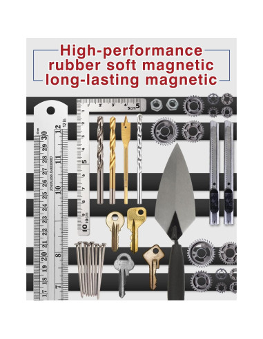 Cinta Magnética Adhesiva Gwybkq 3 Rollos 10 Pies 12.7mm