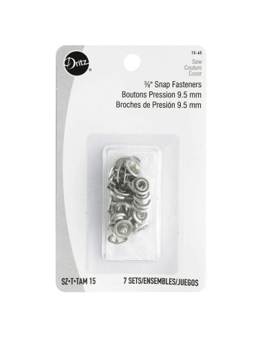 Broches a Presión Dritz 15-65 Níquel 0.95 cm - 7 Piezas