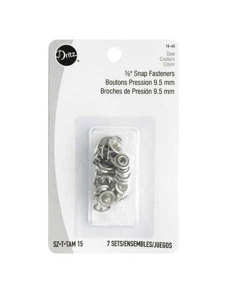 Broches a Presión Dritz 15-65 Níquel 0.95 cm - 7 Piezas