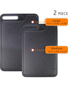 Conjunto de Tablas de Cortar Tagliere 2 Piezas Antideslizantes 2