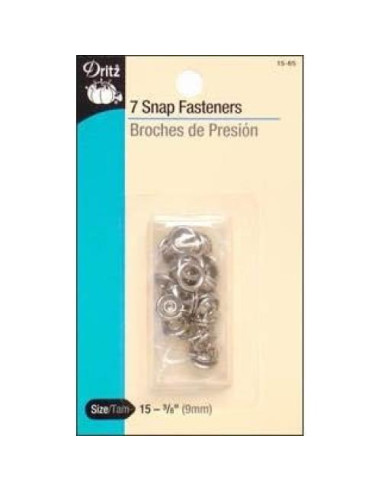 Broches a Presión Dritz 15-65 Níquel 0.95 cm - 7 Piezas