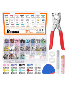 Kit de Botones a Presión Rustark 808 Piezas Multicolor