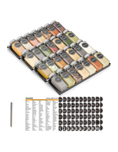 Organizador de Cajones SpaceAid con 28 Tarros y 386 Etiquetas