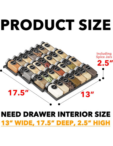 Organizador de Cajones SpaceAid con 28 Tarros y 386 Etiquetas