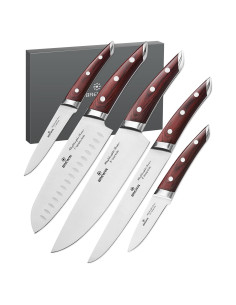 Juego de Cuchillos de Chef Brewin Chefilosophi 5 PCS Pakkawood