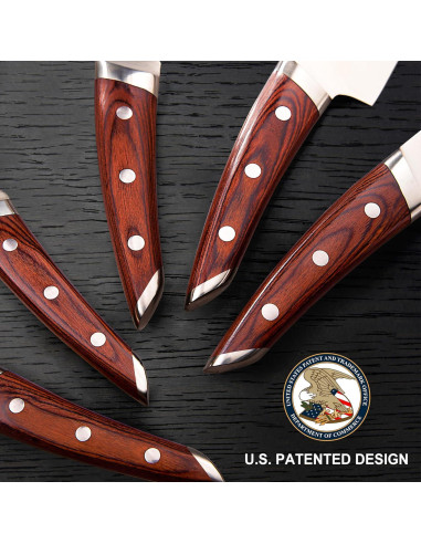 Juego de Cuchillos de Chef Brewin Chefilosophi 5 PCS Pakkawood