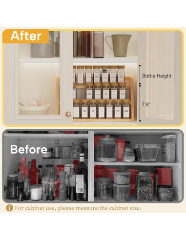 Organizador de Especias CCHIDG Amarillo 3 Niveles 27 Frascos