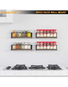 Organizador de Especias SpaceAid 4 Estantes Montaje en Pared 2