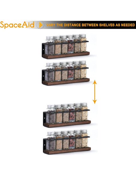 Organizador de Especias SpaceAid 4 Estantes Montaje en Pared