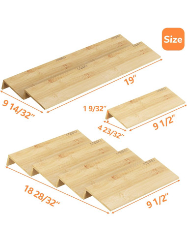 Organizador de Especias de Bambú AMBIRD 4 Niveles 24.1 cm