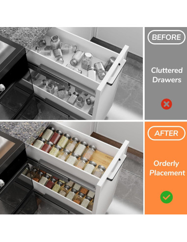 Organizador de Especias de Bambú AMBIRD 4 Niveles 24.1 cm