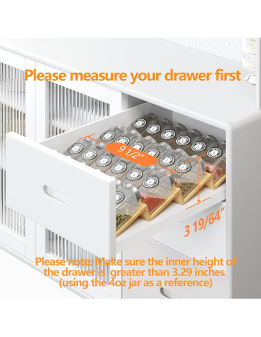 Organizador de Especias de Bambú AMBIRD 4 Niveles 24.1 cm