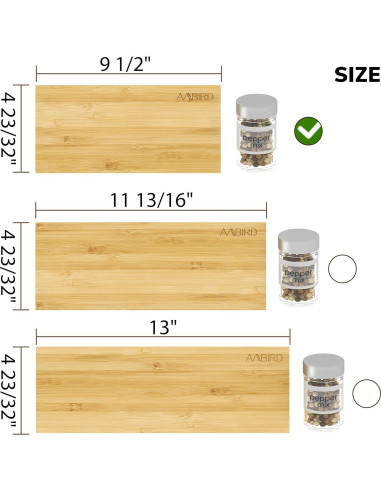 Organizador de Especias de Bambú AMBIRD 4 Niveles 24.1 cm