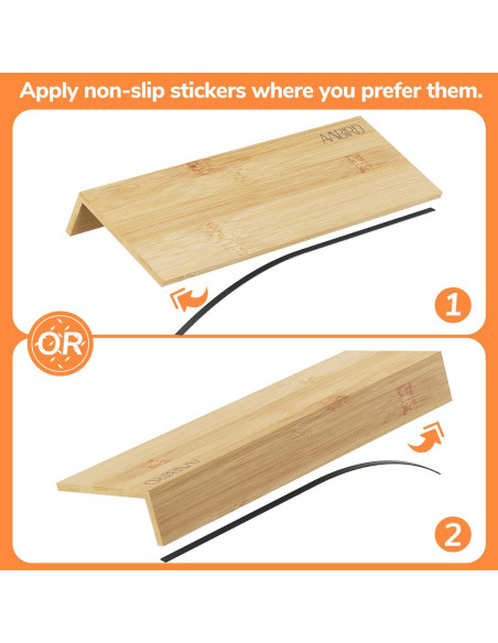 Organizador de Especias de Bambú AMBIRD 4 Niveles 24.1 cm