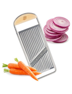 Rallador de Queso de Mano Kings County Tools - Acero Inoxidable y Madera de Cereza