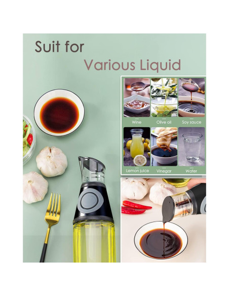 Botella dispensadora de aceite KITLAB 250ml vidrio sin plomo