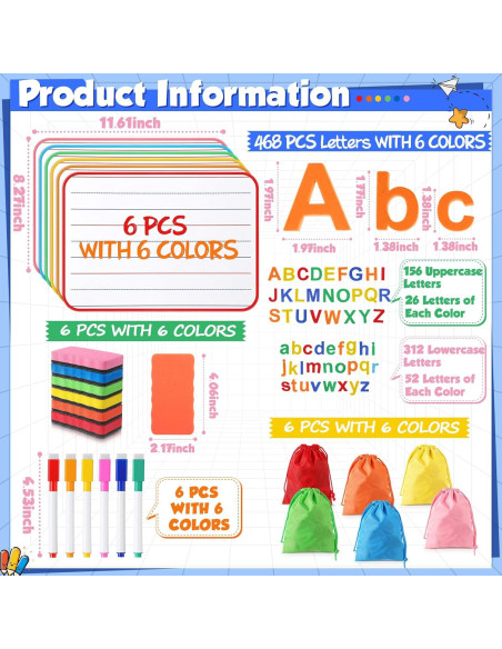 Conjunto de Letras Magnéticas Gilprop 492 Piezas para Aula