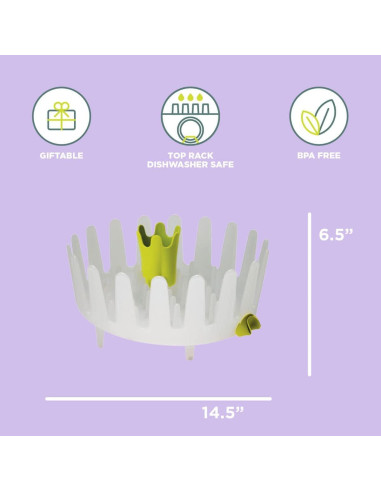 Estante de Platos Chef'n 401-281-004 Blanco/Verde 35.5x33.7cm